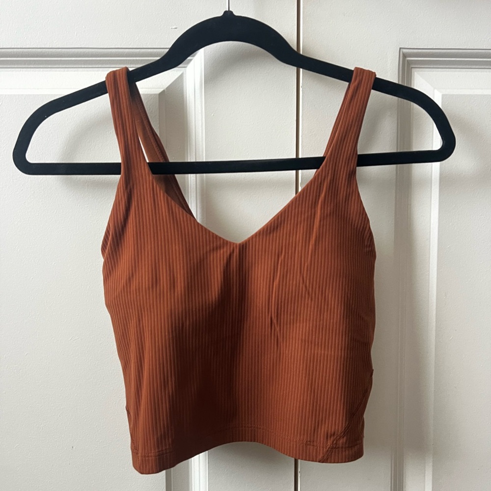 Lululemon Women's Brown Ribbed Tank Top